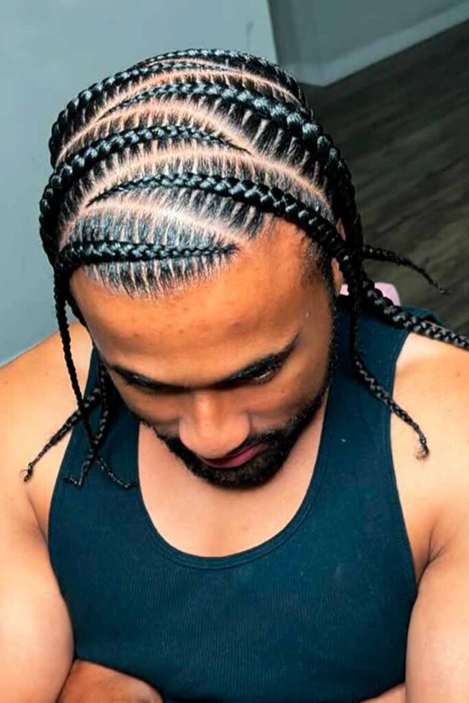 Patterned Pop Smoke Braids #braidsformen #mensbrids