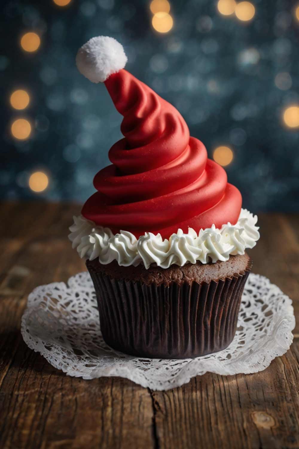 Santa's Hat Cupcake