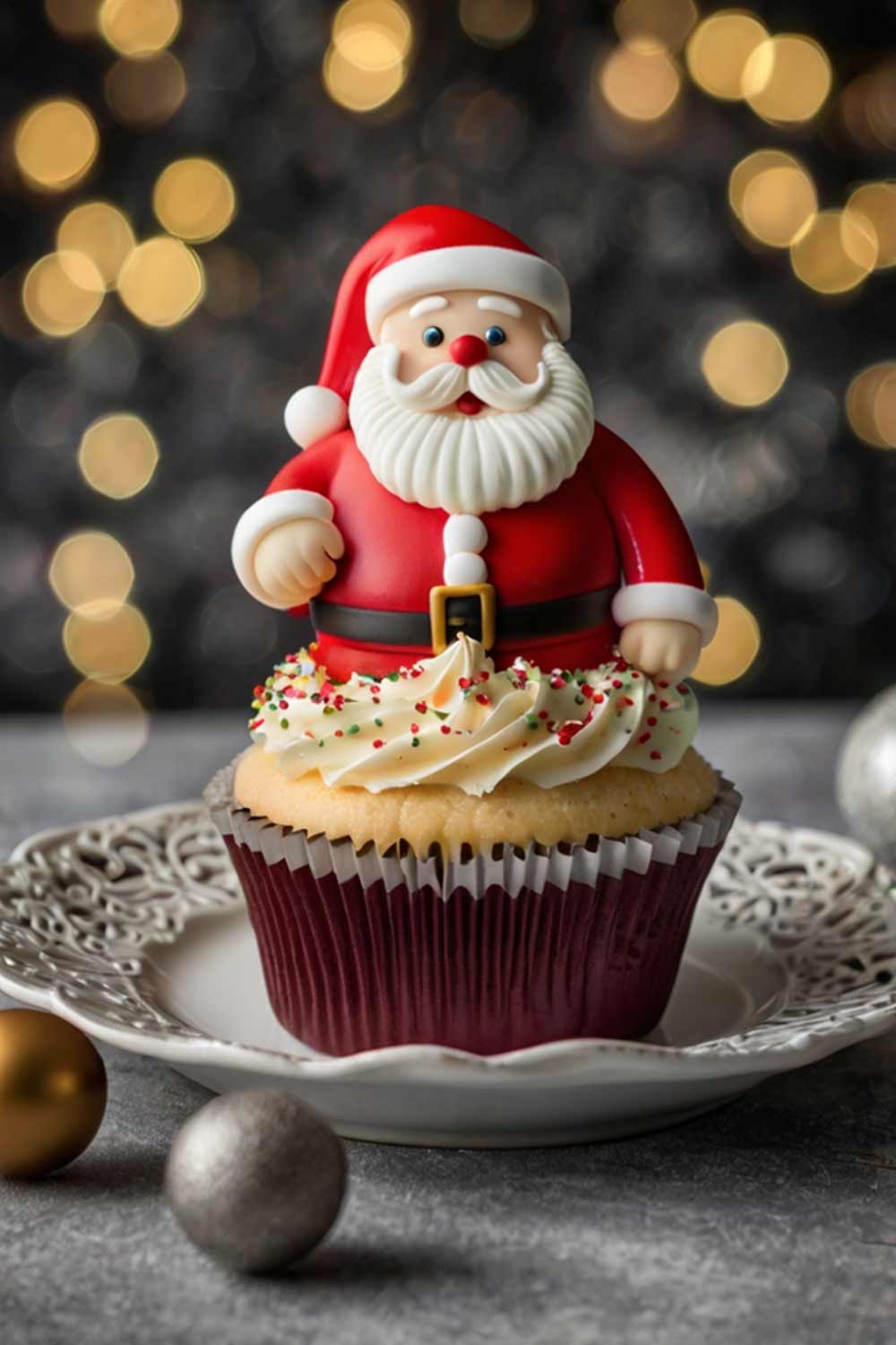 Christmas Cupcakes with Santa Claus