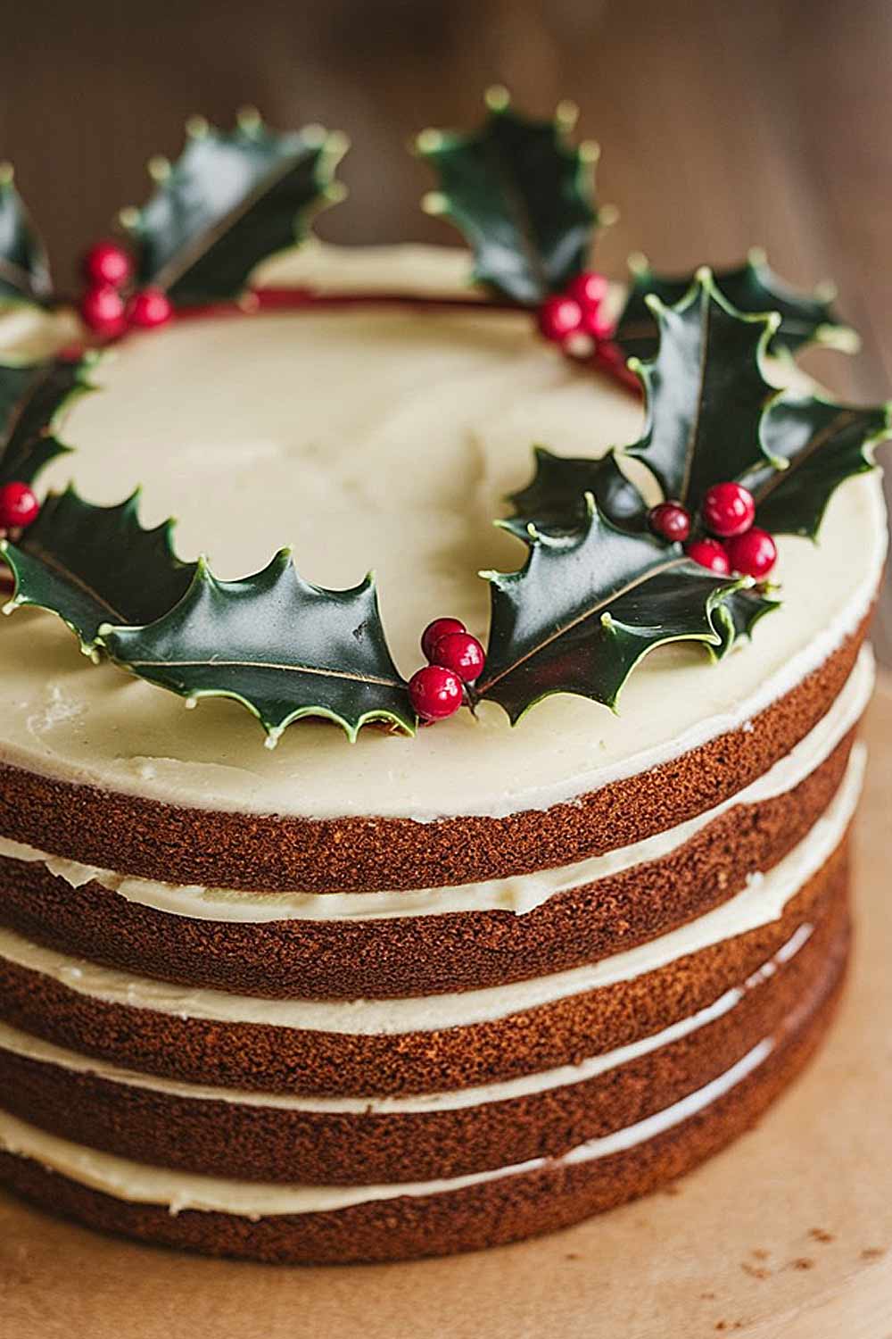 Classic Christmas Theme Decoration for Cake