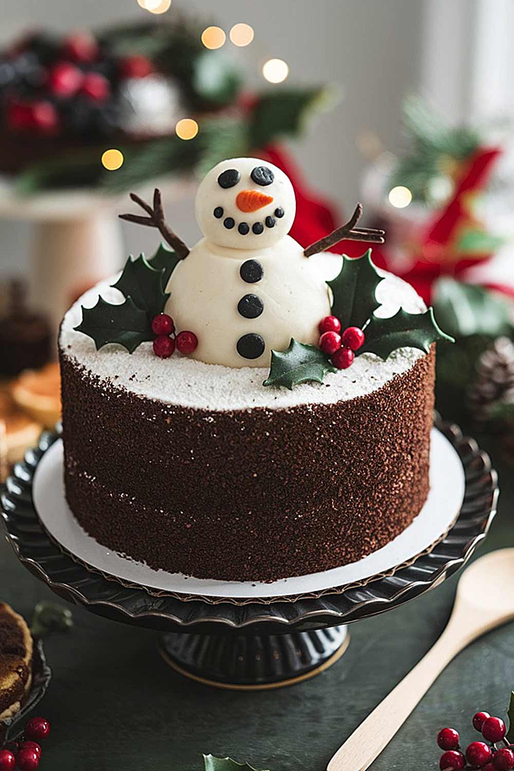 Christmas Cake with Snowman Idea