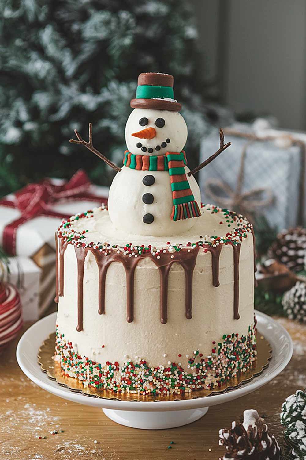 Snowman Christmas Cake