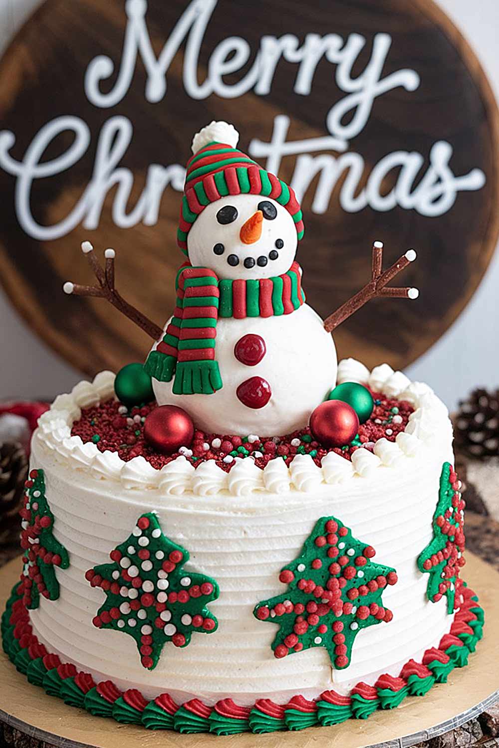 Snowman Cake for Christmas