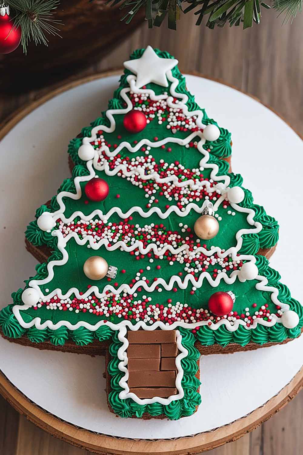 Christmas Tree Shaped Cake