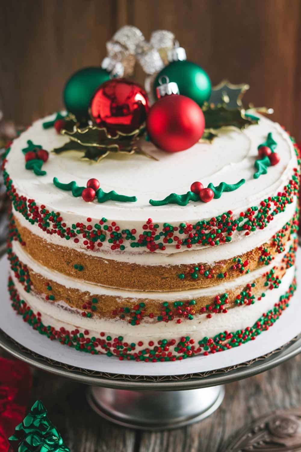 Christmas Cake Idea for Holiday Dinner