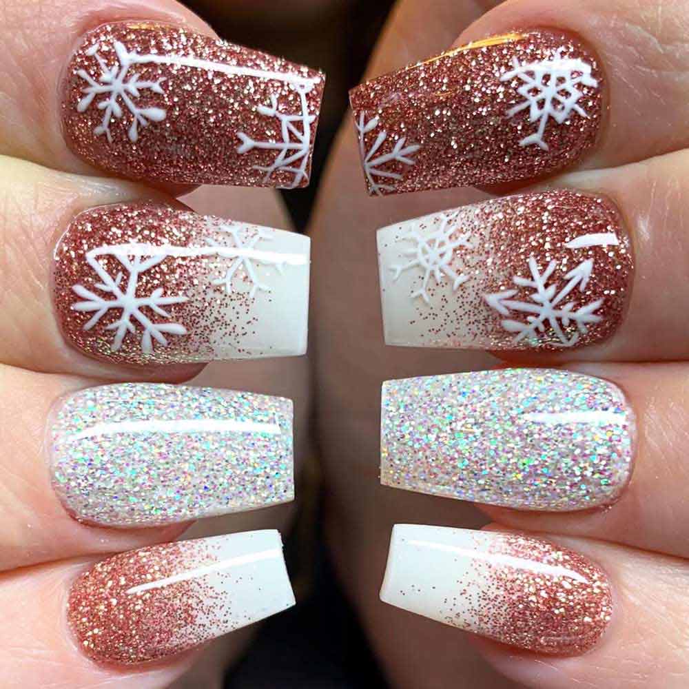 Easy Snowflake Nails Tutorial