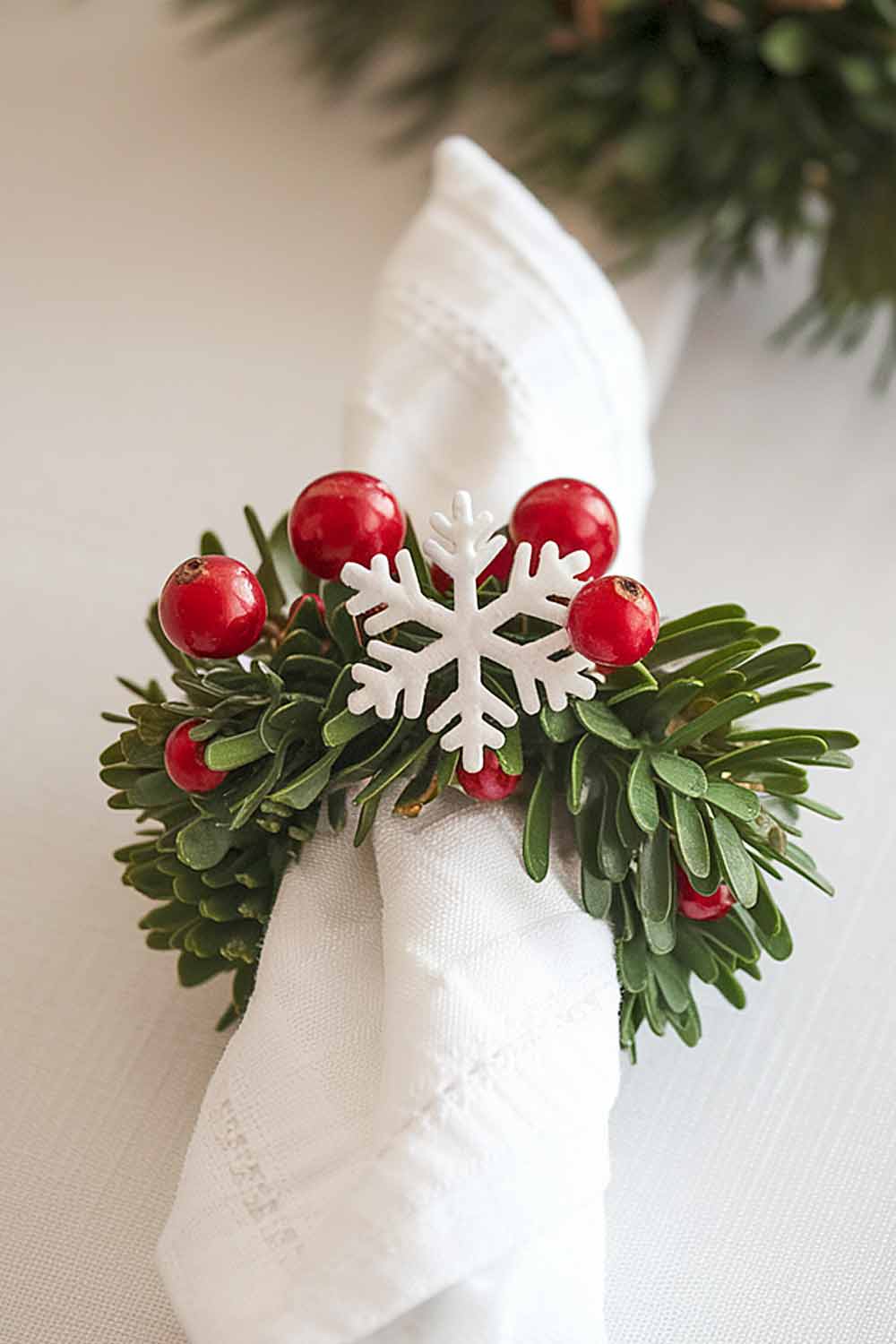 Christms Napkin with Snowflake