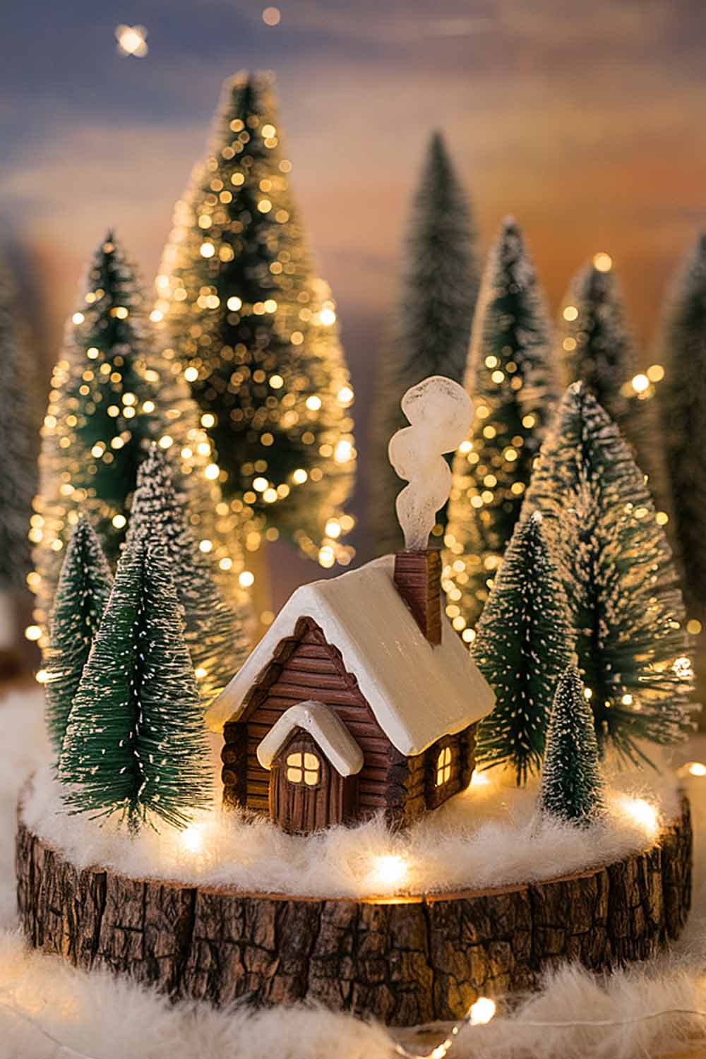 Small House with Trees Centerpiece