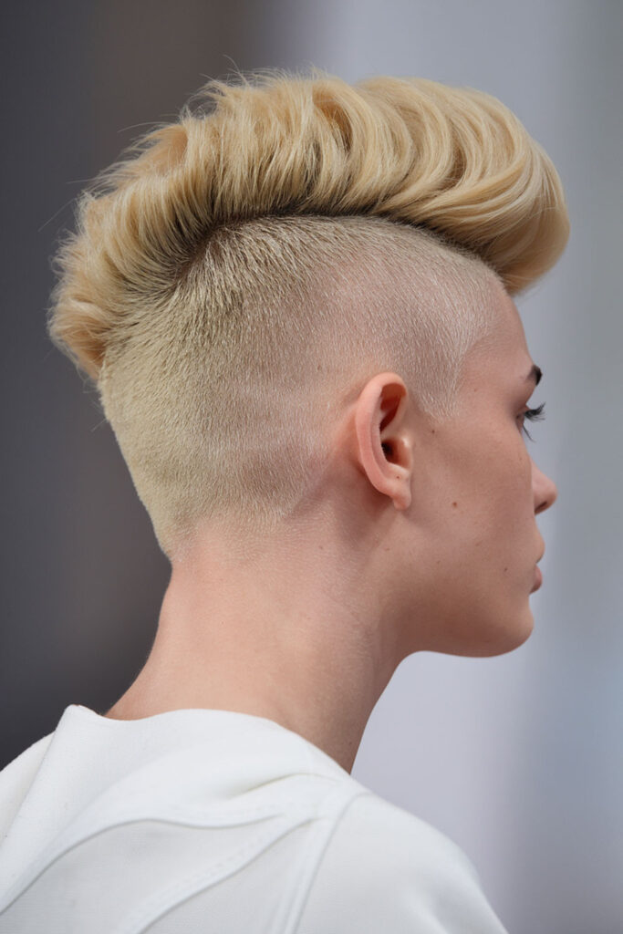 Blonde Swept-Back Undercut