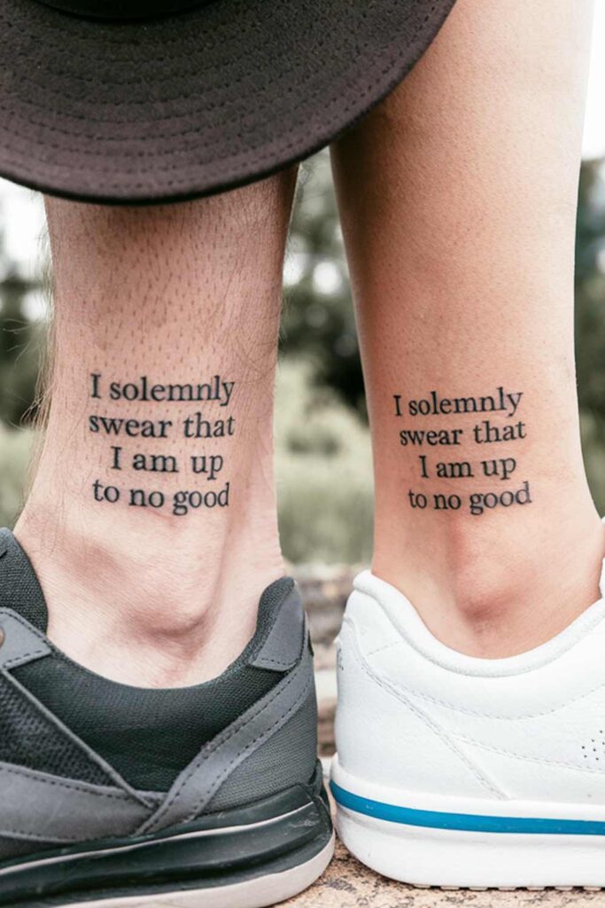 Harry Potter Theme Couple Tattoo