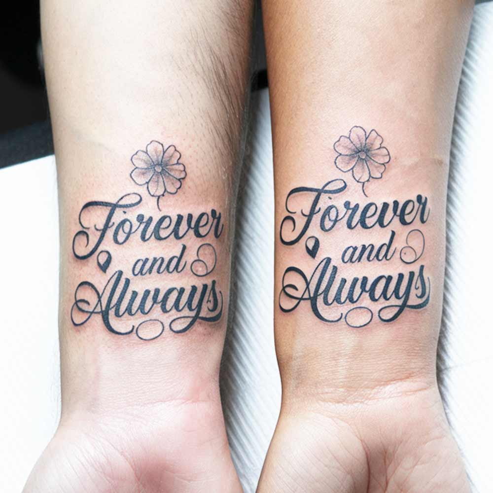 Forever and Always Couple Tattoos