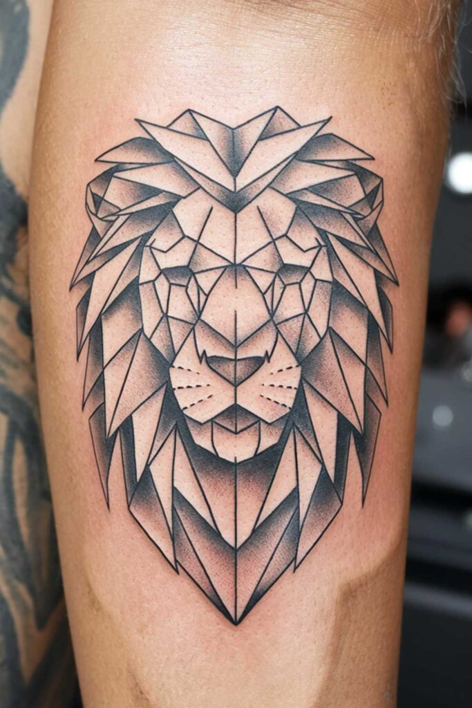 Geometric-Styled Lion