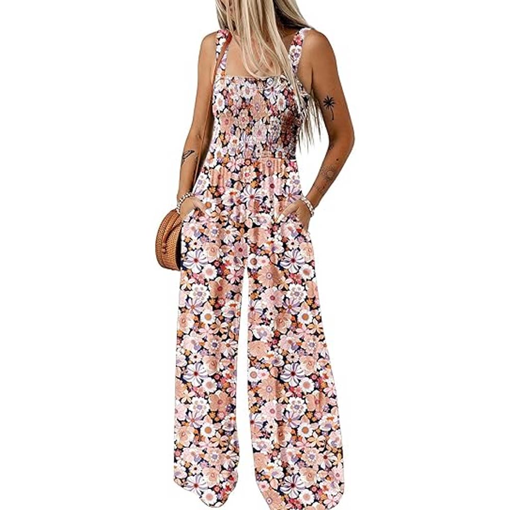 Floral Print Sleeveless Jumpsuit