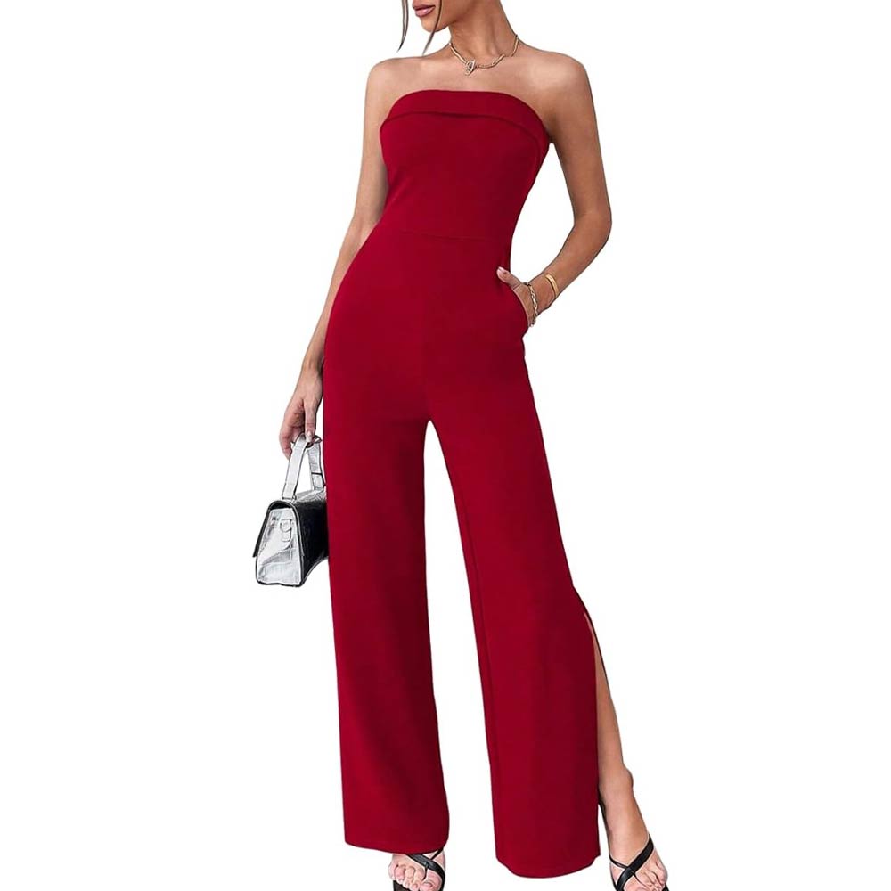 Sleeveless Off Shoulder One Piece Jumpsuit