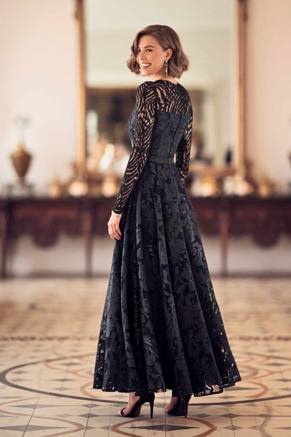 Black Lace Dress for Valnetines Day