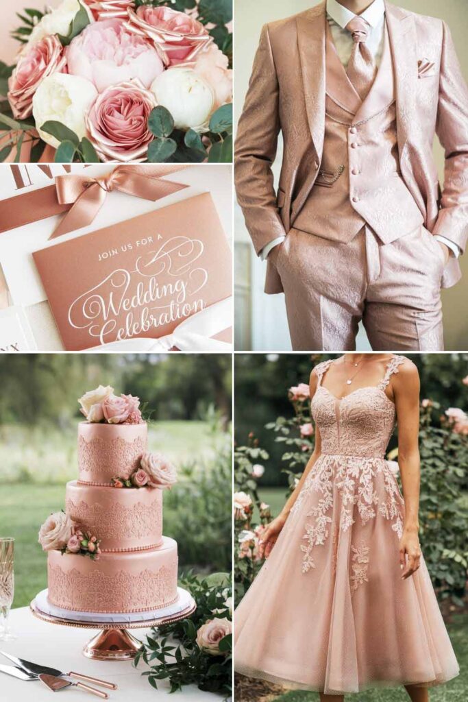 Rose Gold Wedding Color Palette