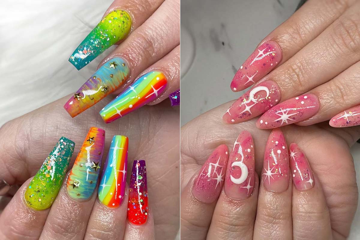 Stylish Natal Star Chart Nails