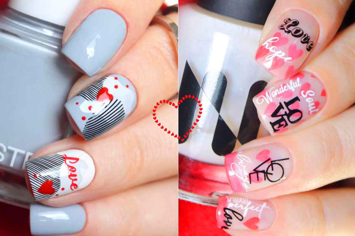 Valentine's Romantic Heart Nail Ideas