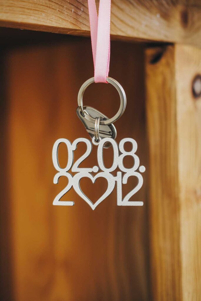 Personalized Keychain with a Special Date