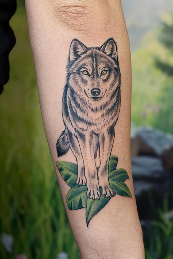 Forearm Wolf Tattoo