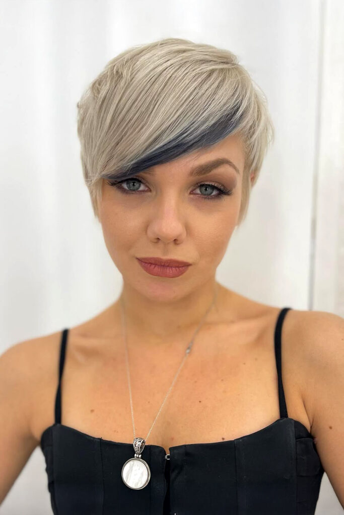 Frosted Shorter Pixie Cut