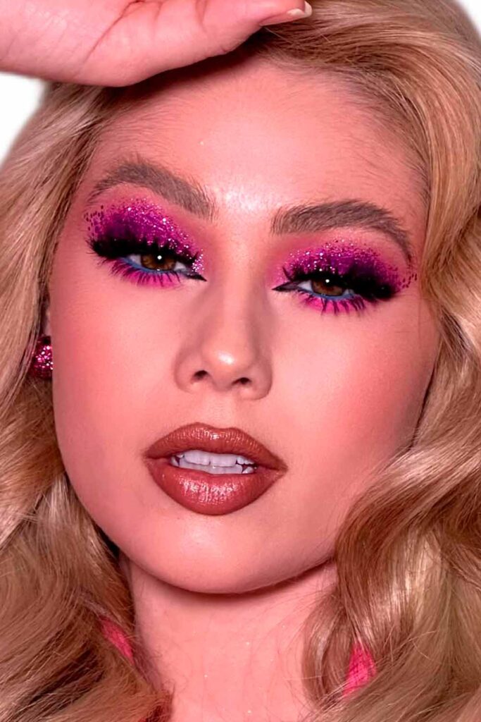 Shiny Pink #browneyesmakeup #makeupforbrowneyes #browneyesmakeupideas