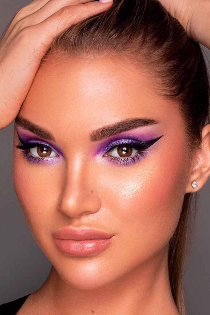 Purple Party #browneyesmakeup #makeupforbrowneyes #browneyesmakeupideas