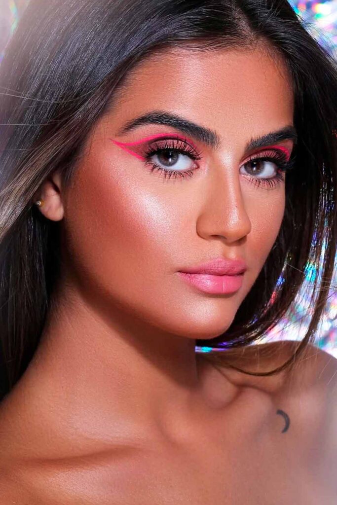 Neon Pink #prommakeup #prommakeupideas