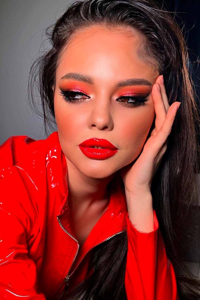 Fiery Red #prommakeup #prommakeupideas