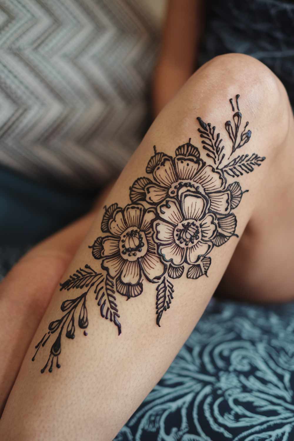 Floral Henna Tattoo 