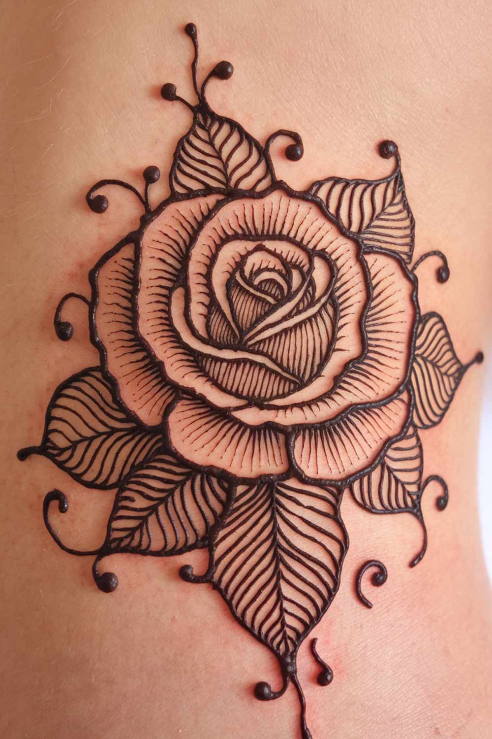 Rose Henna Tattoo