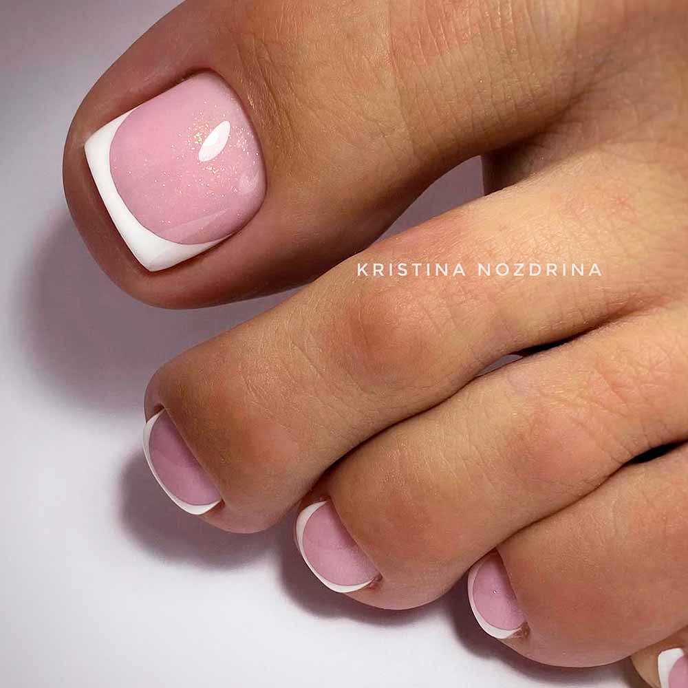 French Toe Nail Designs #toenail #toenails #pedicure #toenaildesigns #pedicuredesigns