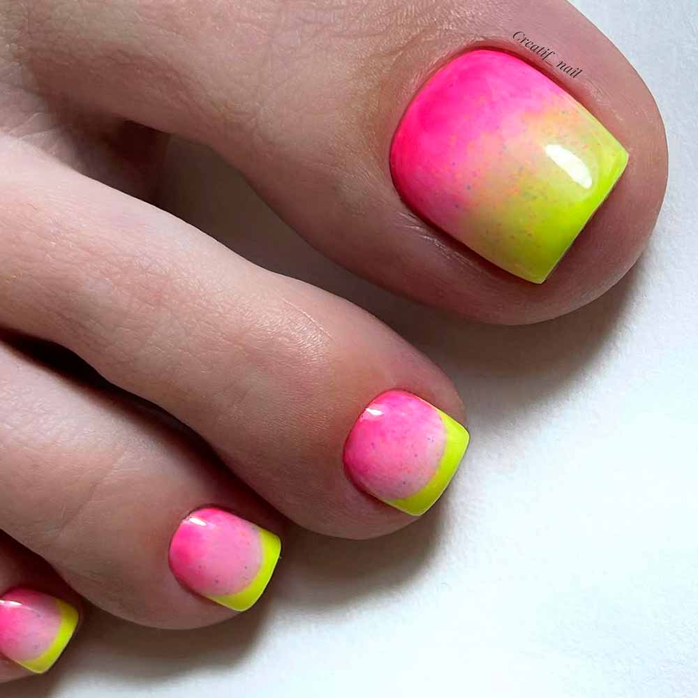 Ombre Nails #toenail #toenails #pedicure #toenaildesigns #pedicuredesigns