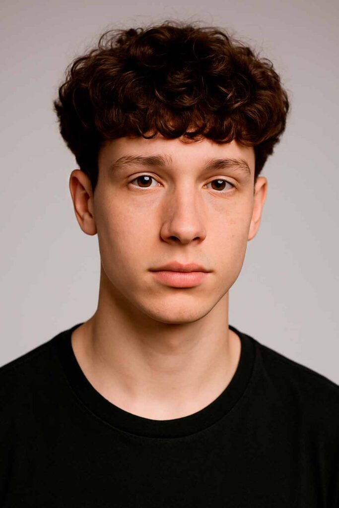 Curly Mushroom Cut #bowlcut #bowlcutmen 
