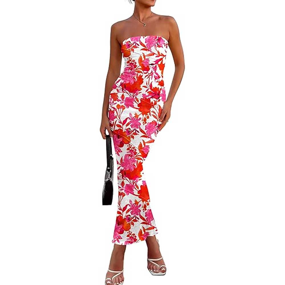Floral Bodycon Maxi Dress