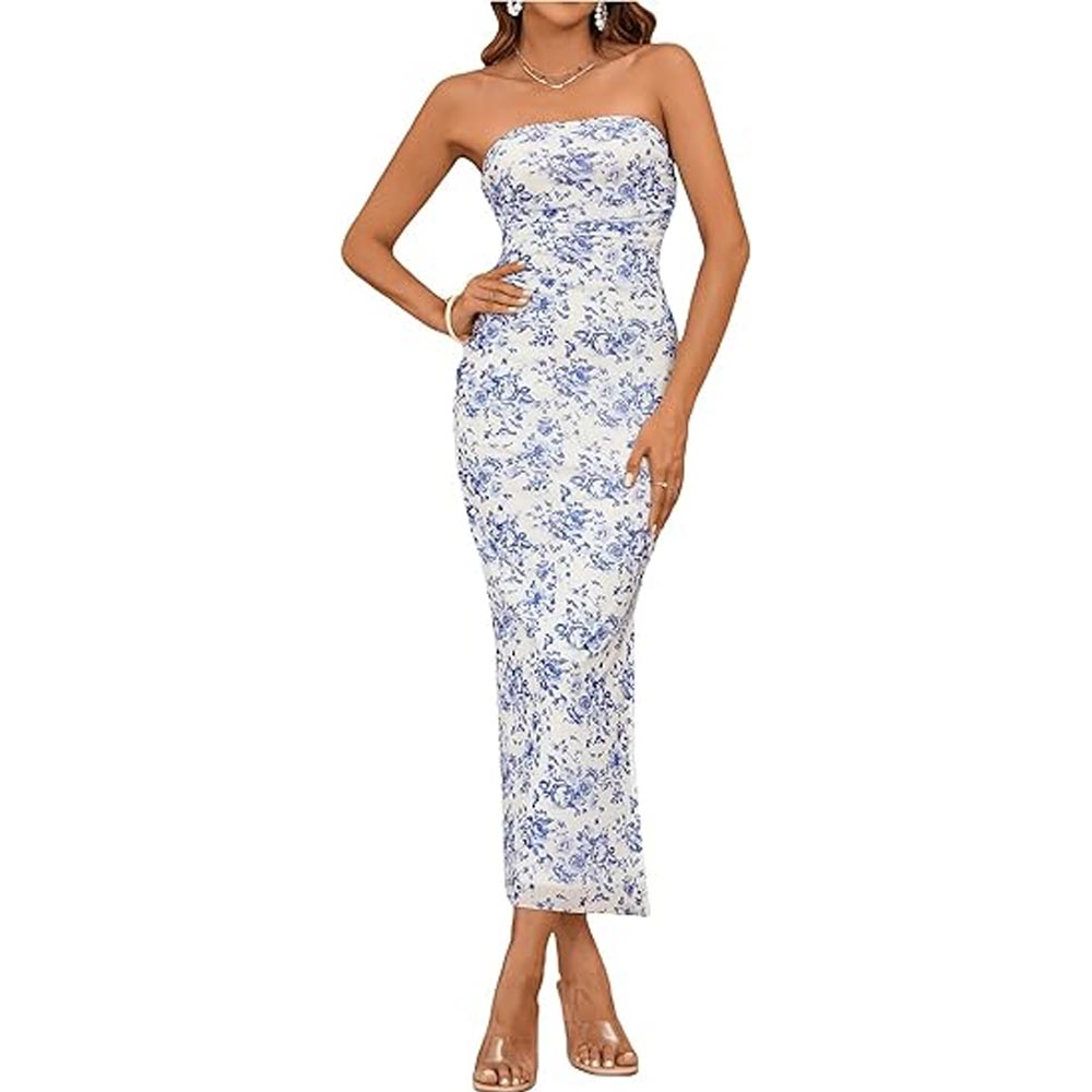 Floral Bodycon Maxi Dress