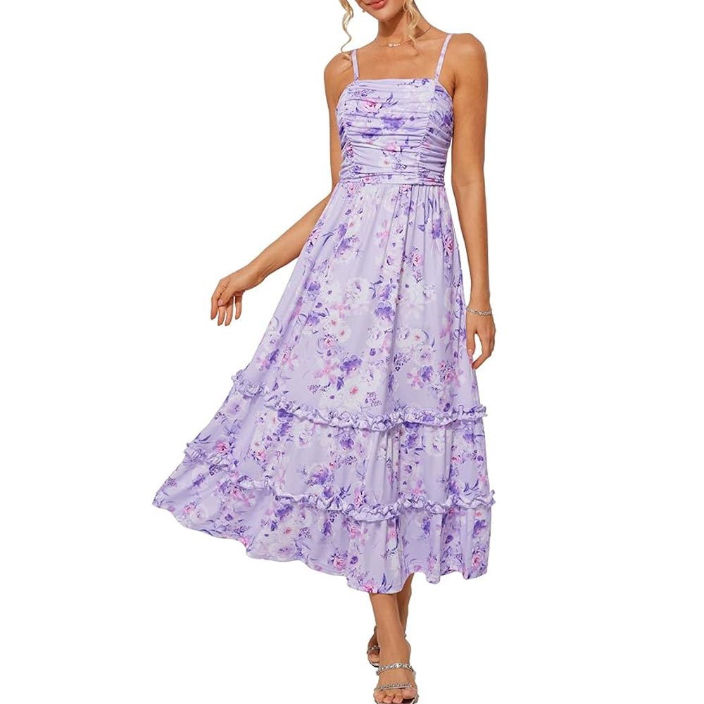 Casual Sleeveless Ruffle Dress