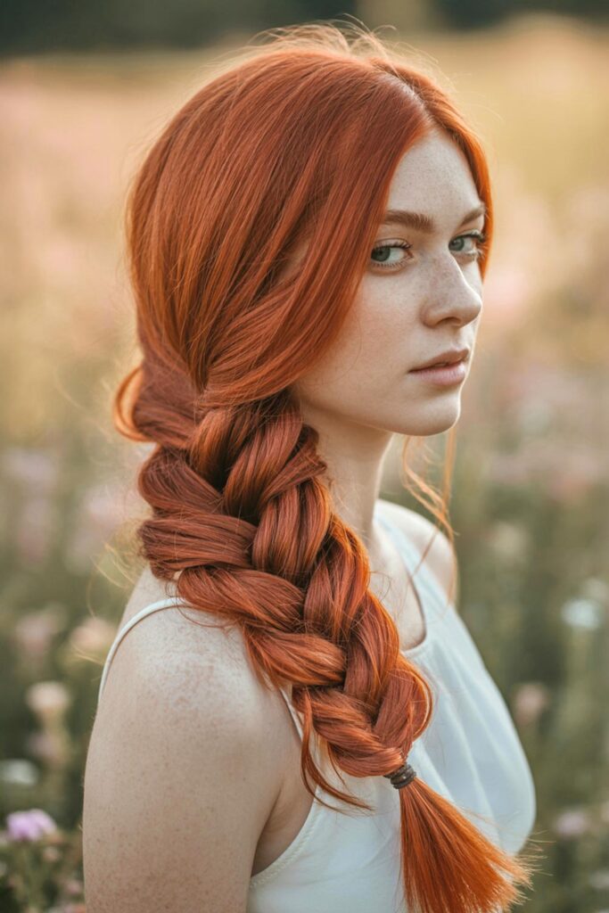 Loose Side Braid with a Boho Touch