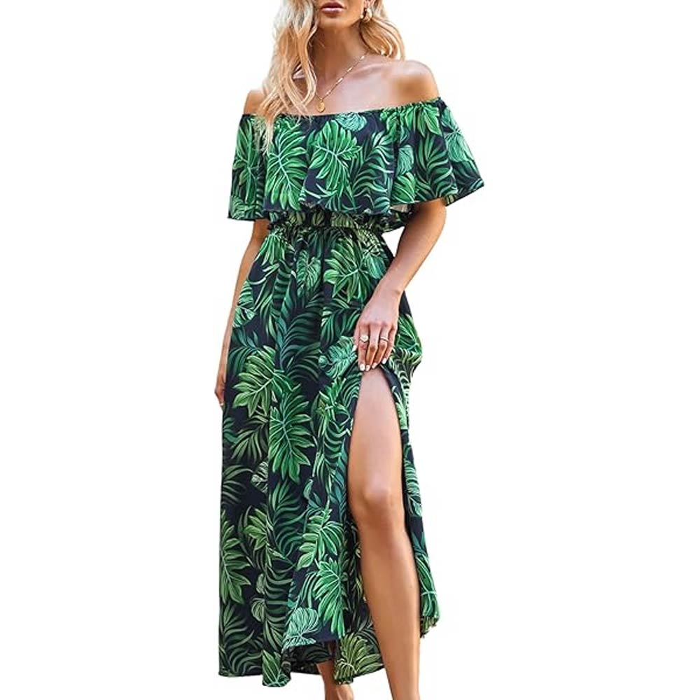 Ruffle Floral Maxi Summer Dress