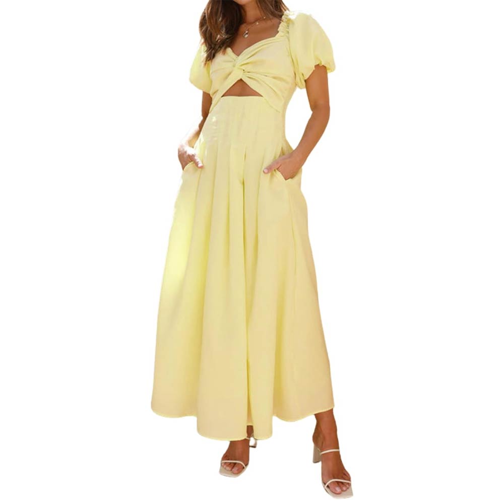 Front Cut Out A-Line Dress