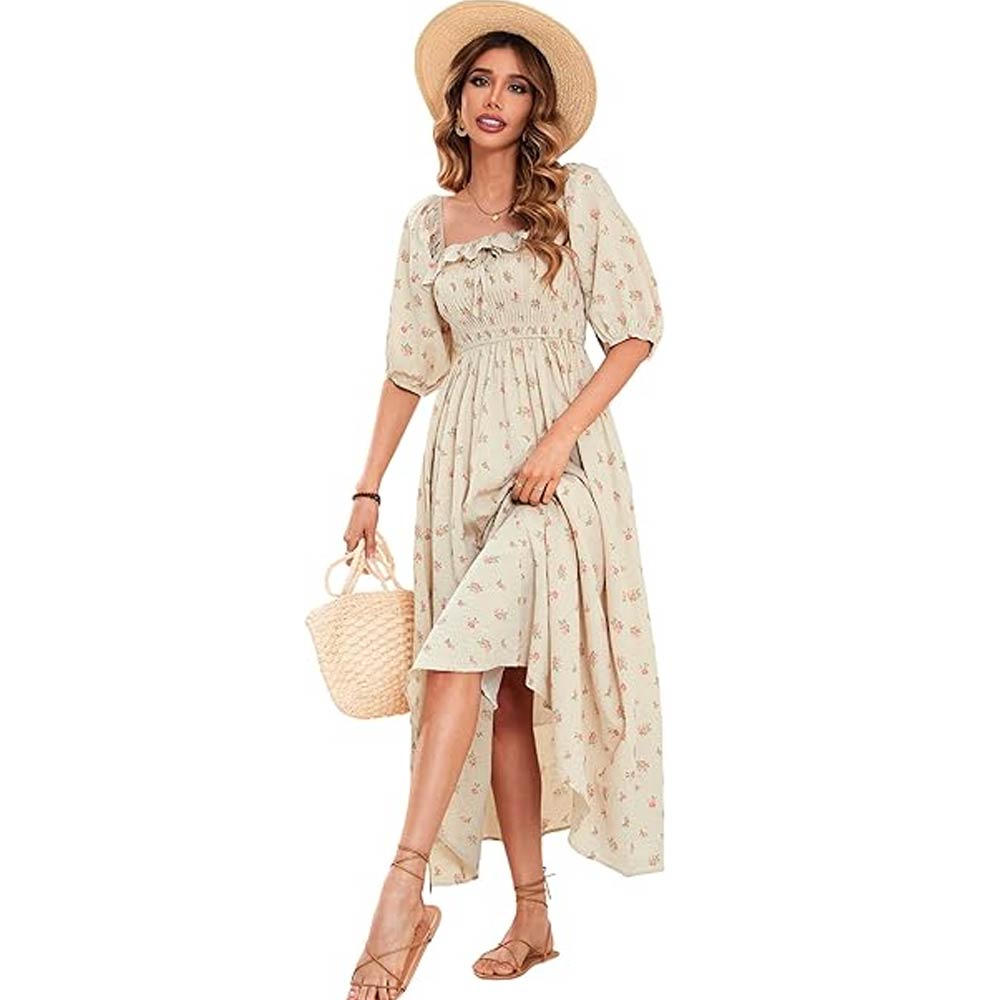 Vintage Elegant Backless A Line Dress