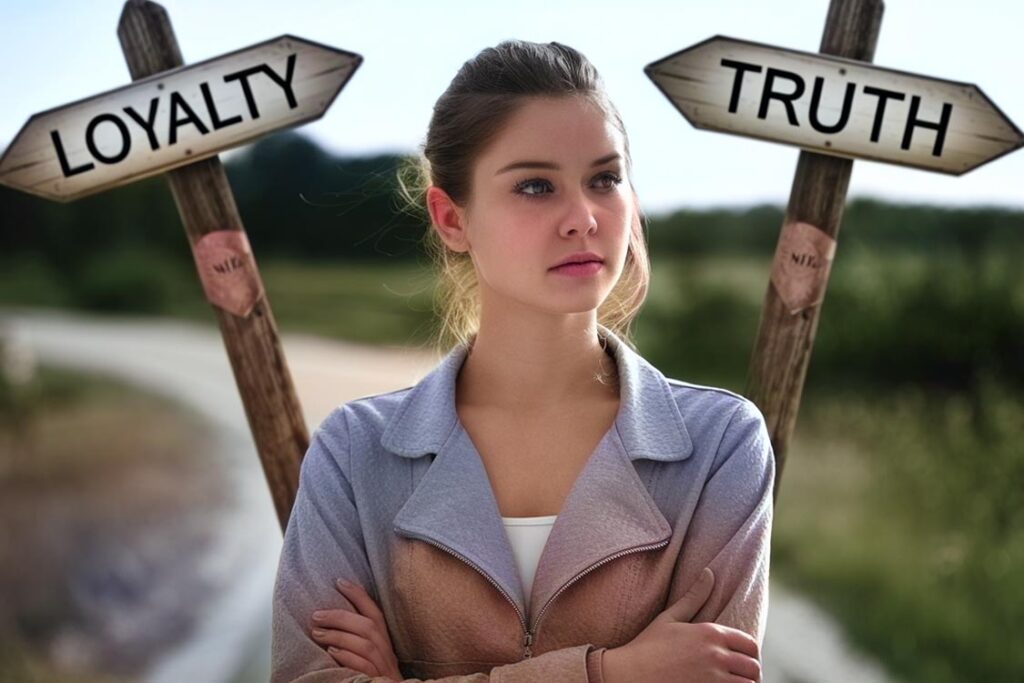 You’re forced to choose: loyalty or truth?