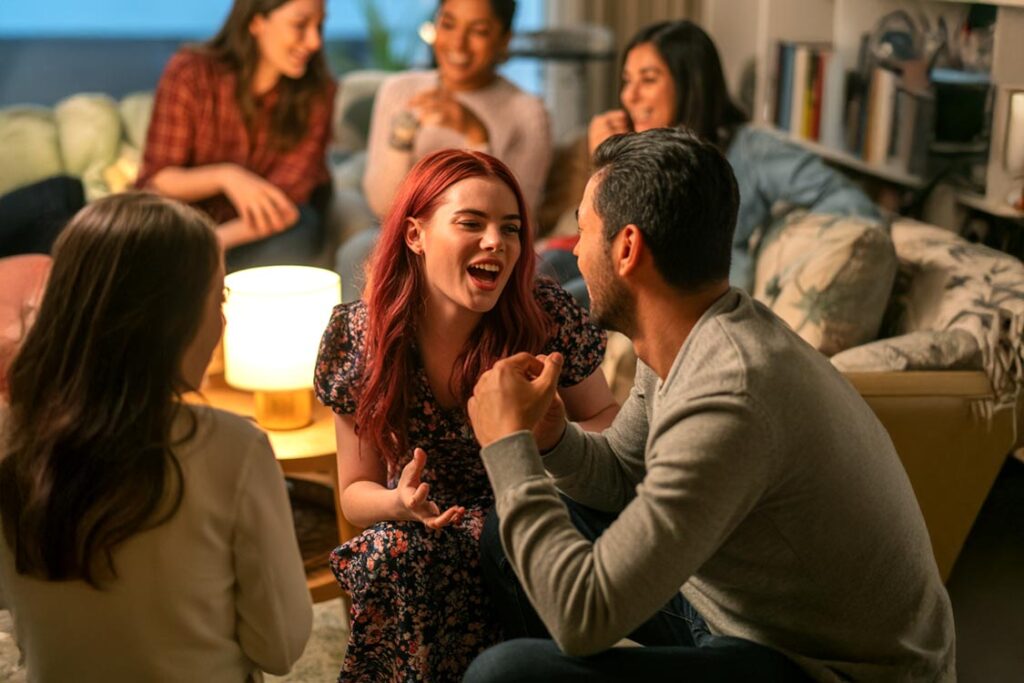 At a party, you’re most likely to: