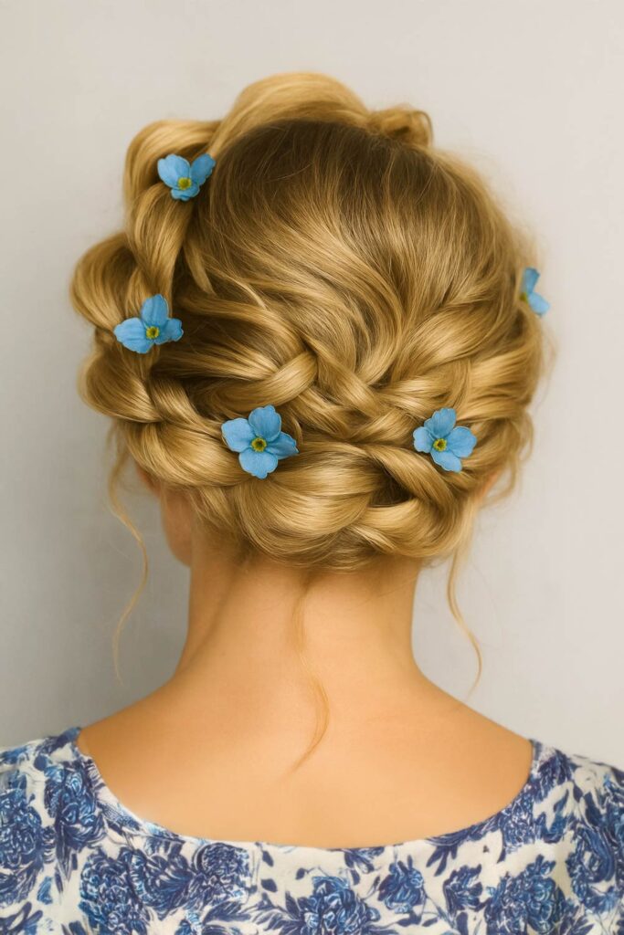 Crowned Braid With Flowers