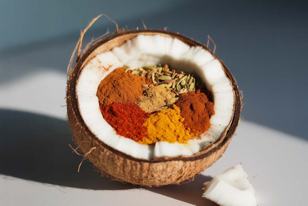 Coconut sunscreen + spice