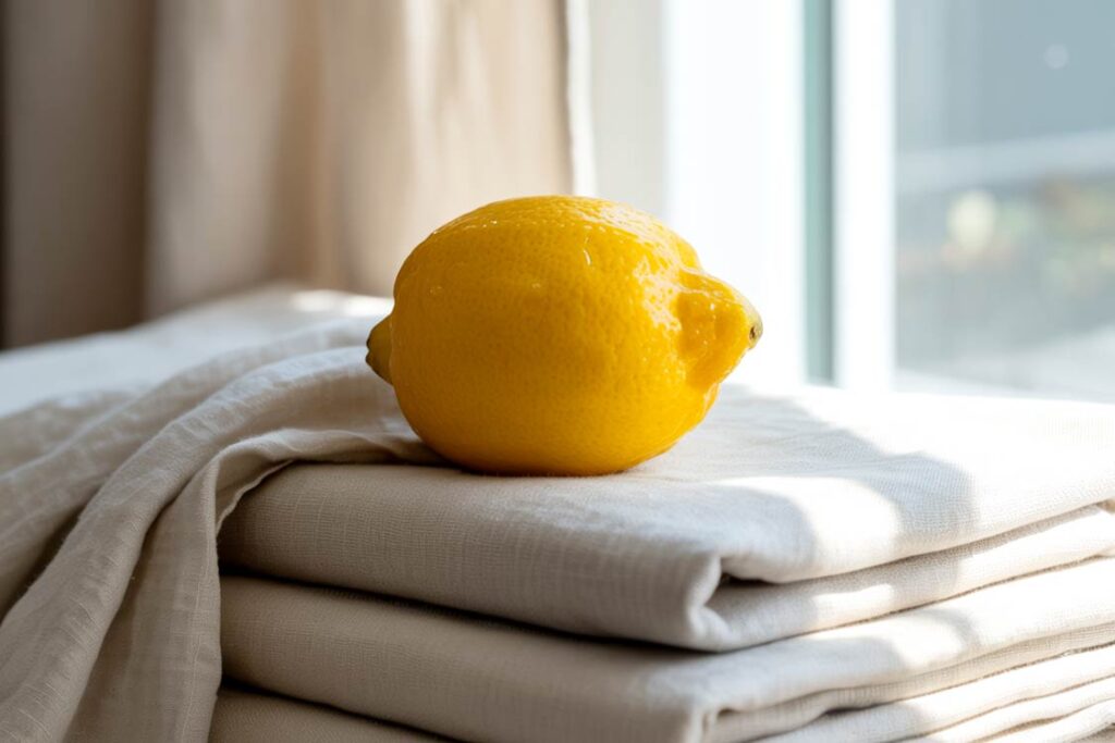 Lemon + clean laundry