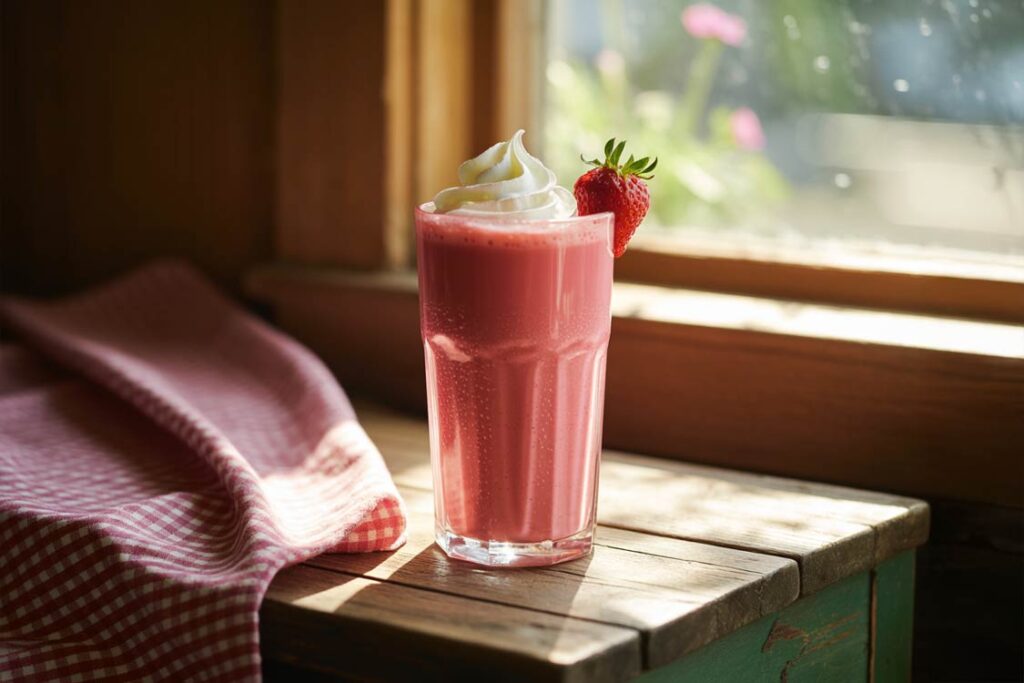 Strawberry milk + sunshine