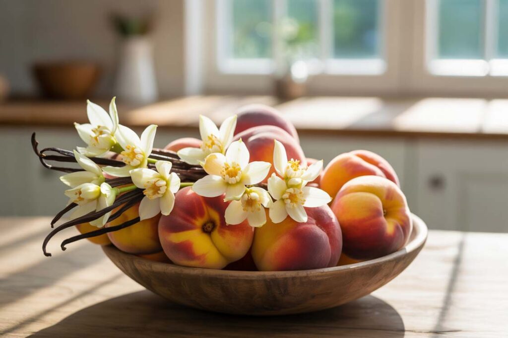 Vanilla + peaches
