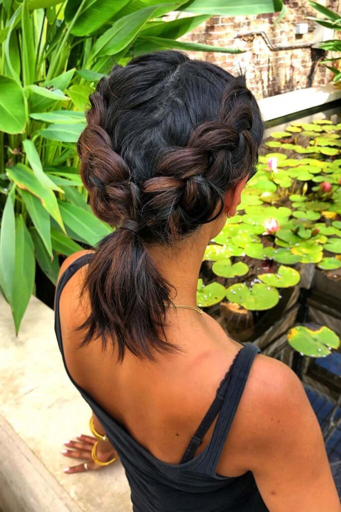 Two Dutch Braids and Pony