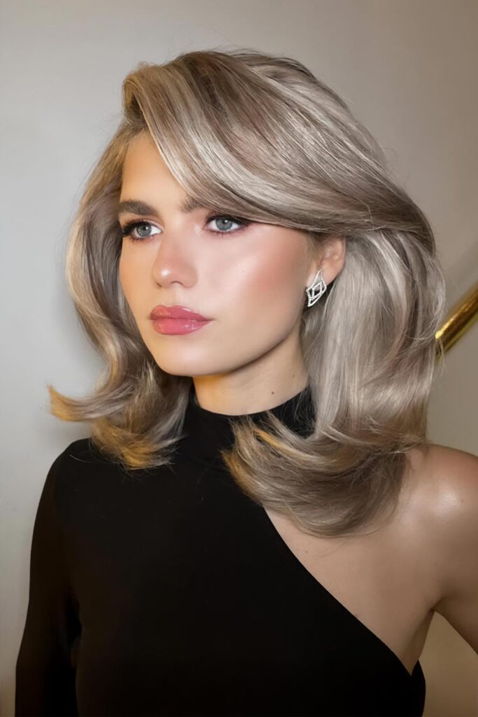 Voluminous Blow-Dry Hairstyle